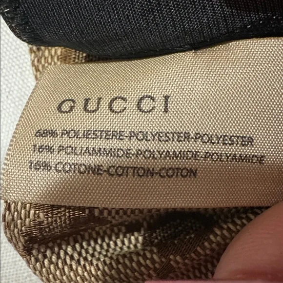 New- Gucci Beige/Dark brown Monogram Scrunchie New- Gucci Beige/Dark brown Monogram Scrunchie main image 3